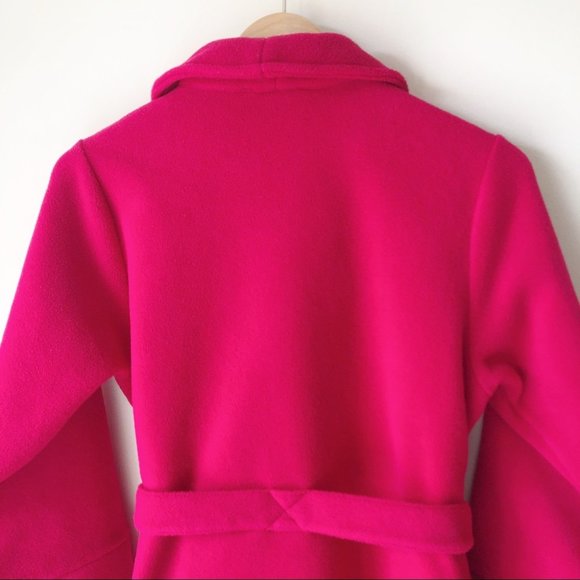 L.L. Bean Kids Fleece Bath Robe Red Pink Girls S 8 - Picture 4 of 10